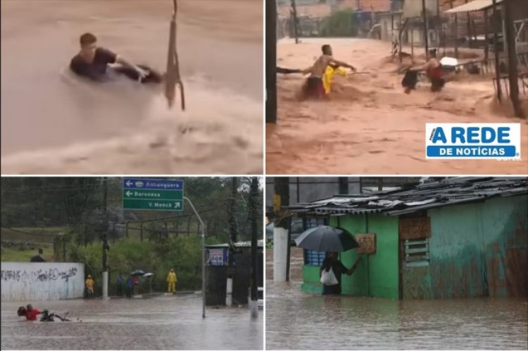 Forte chuva, atinge região metropolitana de SP; as cidades mais afetadas com alagamentos nesta tarde foram Osasco, Carapicuíba e Barueri.